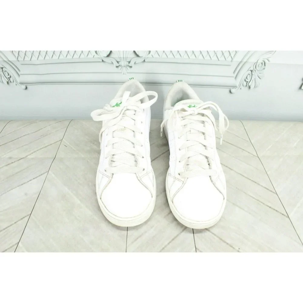 Adidas  White Leather Lace Up Low Top Athletic Sneaker Shoes Size 4.5 - Picture 5 of 9